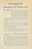 Staatsblad 1921 : Spoorlijn Goes - Wemeldinge Enz. - Historical Documents