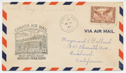 FFC / First Flight Cover Canada 1937 Canoe - Bateaux