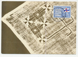 Maximum Card Netherlands Antilles 1965 Lace Work - Textil