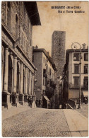 BERGAMO (ALTA CITTA') - VIA E TORRE GOMBITO - Primi '900 - Vedi Retro - Formato Piccolo - Bergamo