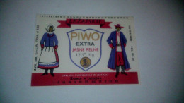 Pologne Ancienne Etiquette De Bière Piwo Extra  Brasserie Piwo - Bier