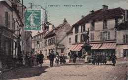 SAINT LEU LA FORÊT-place De La Forge (état) (colorisée) - Saint Leu La Foret