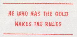 Meter Cut Netherlands 1990 He Who Has The Gold Makes The Rules - Unclassified
