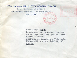X0933 Italia, Red Meter Freistempel Ema, Roma Conti Di Credito Nomentano 1975 - Franking Machines (EMA)