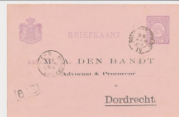 Briefkaart G. 23 Particulier Bedrukt Dordrecht 1893 - Postwaardestukken