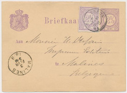 Briefkaart G. 14 / Bijfrankering Breda - Belgie 1878 - Postal Stationery