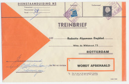 Treinbrief Den Haag - Rotterdam 1967 - Unclassified