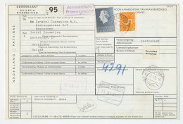 Em. Juliana Pakketkaart Amsterdam - Belgie 1969 - Unclassified