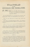 Staatsblad 1915 : Station Rijssen - Documents Historiques