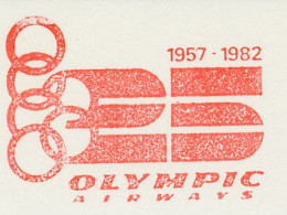 Proof / Test Meter Strip Netherlands 1982 Olympic Airways - 25 Years - Airplanes
