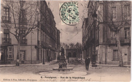FR66 PERPIGNAN - Fau émail 8 - Rue De La République - Animée - Belle - Perpignan