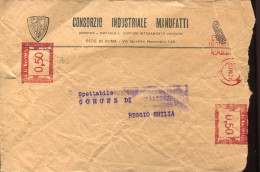 X0935 Italia, Red Meter Freistempel Ema, Roma 1931 Consorzio Industriale Manufatti - Macchine Per Obliterare (EMA)