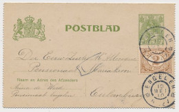 Postblad G. 11 / Bijfrankering Engelen - Culenborg 1910 - Ganzsachen