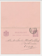 Briefkaart G. 24 Amsterdam - Weesp 1894 - Dubbelringstempel - Postal Stationery