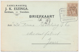 Treinblokstempel : Stadskanaal - Groningen D 1923 ( Veendam ) - Zonder Classificatie