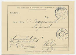 Dienst S Hertogenbosch - Velp 1913 - Commandant Landweerdistrict - Zonder Classificatie