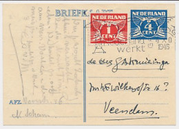 Briefkaart G. 283 / Bijfrankering Groningen - Veendam 1946 - Entiers Postaux