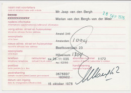 Verhuiskaart G. 42 Particulier Bedrukt Amsterdam 1976 - Entiers Postaux