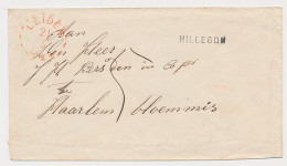 Hillegom - Leiden - Haarlem 1869 - Gebroken Ringstempel - Covers & Documents