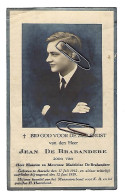 JEAN DE BRABANDERE ZOON MAURICE & MADELEINE DE BRABANDERE ° AARSELE ( TIELT ) 1912 + 1939 - Images Religieuses