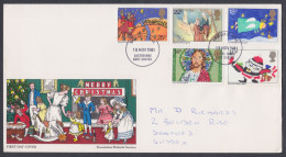 GB Great Britain 1981 Private FDC Christmas, Horse Toy, Children, Family, Celebrations, Tree, First Day Cover - Lettres & Documents