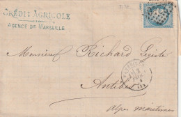 Lettre De Marseille à Antibes LSC - 1849-1876: Classic Period