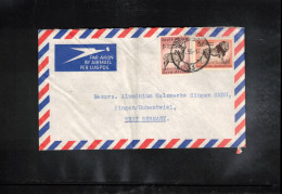 South Africa 1955 Animals Interesting Airmail Letter - Lettres & Documents