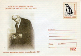 ROMANIA 189y2003: EXPLORER ALEXANDER VON HUMBOLDT, Unused Prepaid Postal Stationery Cover - Registered Shipping! - Entiers Postaux