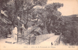 27190 " ORAN-ALLÉES DE LA PROMENADE DE L'ETANG " (1918) ANIMÉ-VERA FOTO-CART. POST.  NON SPED. - Oran