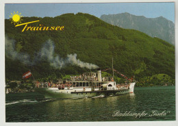 AK Traunsee Raddampfer "Gisela". Malerisches Salzkammergut. NEU. 2 Scans - Gmunden