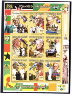 Niger 1998, Visit Of J. Paul II In Africa, Satellite, IMPERFORATED 9val In BF - Niger (1960-...)