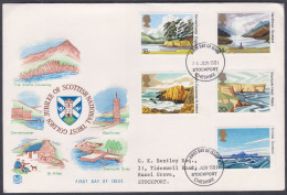 GB Great Britain 1981 Private FDC Scottish National Trust, Dog, Giants Causewat, Quay, Scotland, Wales, First Day Cover - Briefe U. Dokumente