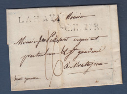 LA  HAYE + C.H.2e. R. - Lettre Sans Texte Datée à L'arrivée - ...-1852 Prephilately