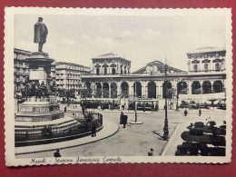 Cartolina - Napoli - Stazione Ferroviaria Centrale - 1953 - Napoli (Naples)