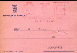 X0945 Italia, Red Meter Freistempel Ema, Mantova 1945 Amministrazione Provinciale Mantova - Maschinenstempel (EMA)