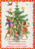 ENGEL WEIHNACHTSFERIEN Feiern & Feste Vintage Ansichtskarte Postkarte CPSM #PAG957.A - Angels