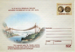 ROMANIA 190y2003: EXPLORER ALEXANDER VON HUMBOLDT, Unused Prepaid Postal Stationery Cover - Registered Shipping! - Postal Stationery