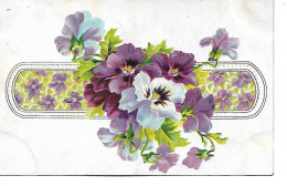 CP Gaufrée Fleurs En Relief  Namur Wasseiges 1906 - Blumen