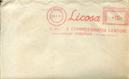 X0949 Italia, Red Meter Freistempel Ema, 1957 Firenze Licosa Libreria Commissionaria Sansoni - Frankeermachines (EMA)