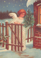 ANGE NOËL Vintage Carte Postale CPSM #PAJ313.A - Angels
