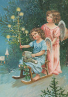 ANGEL CHRISTMAS Holidays Vintage Postcard CPSM #PAH568.A - Angels