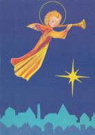 ENGEL WEIHNACHTSFERIEN Feiern & Feste Vintage Ansichtskarte Postkarte CPSM #PAH512.A - Angels
