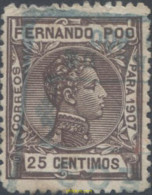 654408 USED FERNANDO POO 1907 ALFONSO XIII - Fernando Po