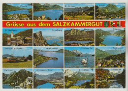 MBK Grüsse Aus Dem Salzkammergut. Fuschl Strobl Schafberg Attergau Express Gosausee. Postalisch Gelaufen. 2 Scans - Sonstige & Ohne Zuordnung