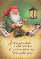 SANTA CLAUS Happy New Year Christmas GNOME Vintage Postcard CPSM #PBL768.A - Santa Claus