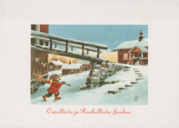 WEIHNACHTSMANN SANTA CLAUS Neujahr Weihnachten GNOME Vintage Ansichtskarte Postkarte CPSM #PBL677.A - Santa Claus
