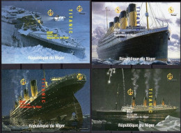 Niger 1998, Titanic, 4BF IMPERFORATED - Boten