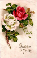 *CPA  -  Bonne Fête - Bouquet De Roses - Autres & Non Classés