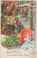 Buon Anno Natale BAMBINO Vintage Cartolina CPSMPF #PKD617.A - Nouvel An