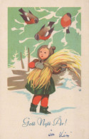Happy New Year Christmas CHILDREN Vintage Postcard CPSMPF #PKD410.A - Nouvel An
